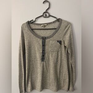 BKE gray size XS long distressed long sleeved shirt